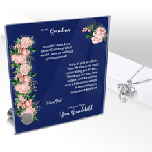 Load image into Gallery viewer, To My Grandma, You&#39;re a Beautiful Example - Glass Message Display and Choice of Gorgeous Pendant in Multi Styles - Shipping Included
