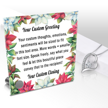 Load image into Gallery viewer, Personalize Your Thoughts &amp; Emotions with Our Luxury Poinsettia Frame Gift Set: Glass Message Card and Stunning Pendant - Shipping Included
