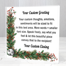 Load image into Gallery viewer, Personalize Your Thoughts &amp; Emotions with Our Christmas Mistletoe Gift Set: Glass Message Card and Stunning Pendant - Shipping Included
