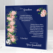Load image into Gallery viewer, Glass Message Card and Pendant Necklace in Multi Styles, Grandma From Grandchild, I Think of You Often, Shipping Included
