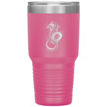 Load image into Gallery viewer, Chinese Art Dragon, 30oz Insulated Travel Tumbler, Laser Etched, Multi Colors, Shipping Included

