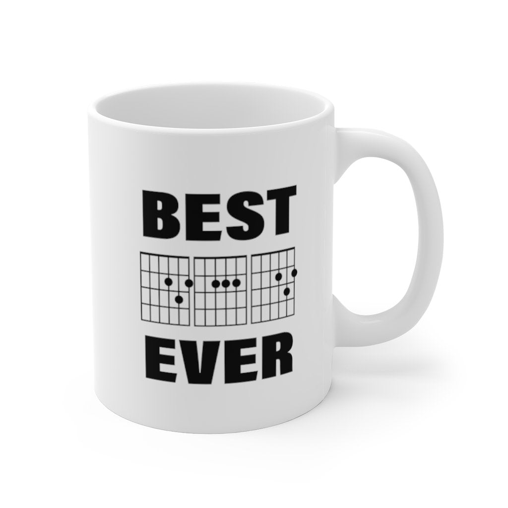 Best Dad Ever Fret Finger Positions Mug 11oz/15oz Musician Gift Male Father's Day Shipping Included