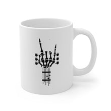 Load image into Gallery viewer, Skeleton Hand Guitar Neck Hang Loose Mug 11oz/15oz Musician Gift Unisex Shipping Included
