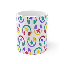 Load image into Gallery viewer, Brightly Colored Headphones Mug 11oz/15oz DeeJay DJ Musician Gift Unisex Shipping Included
