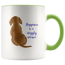 Load image into Gallery viewer, Red Doxie Happiness Accent Mug 11 oz - Free Shipping
