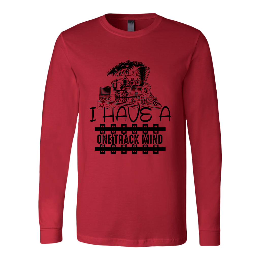 One Track Mind - Unisex Long Sleeve T-Shirt, Multi Colors, Extended Sizes, Shipping Included