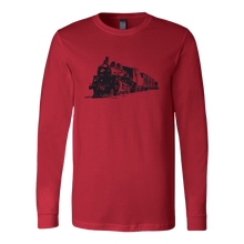 Load image into Gallery viewer, Locomotive Sketch Perspective - Unisex Long Sleeve T-Shirt, Multi Colors, Extended Sizes, Shipping Included
