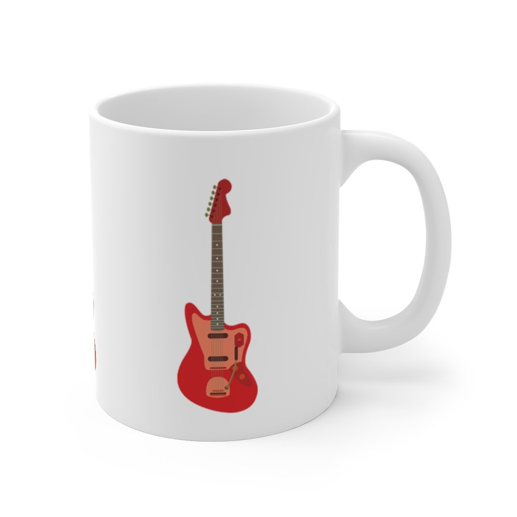 Red Electric Guitar X3 Mug 11oz/15oz Musician Gift Unisex Shipping Included