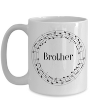 Load image into Gallery viewer, Brother Music Wreath Mug 11oz/15oz Shipping Included

