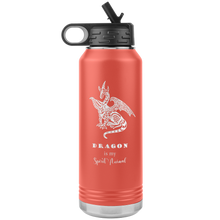 Load image into Gallery viewer, Dragon is My Spirit Animal 32oz Insulated Water Bottle, Laser Etched, Multi Colors, Shipping Included
