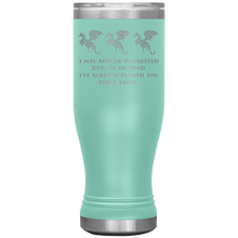 Load image into Gallery viewer, Dragon - I&#39;ve Flamed You 3 Times, 20 oz Insulated Boho Travel Tumbler, Multi Colors, Shipping Included
