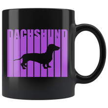 Load image into Gallery viewer, Retro Cool Dachshund Black Mug, 11 oz, Multiple Colors - Shipping Included
