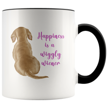 Load image into Gallery viewer, Cream Blonde Doxie Happiness Funny Accent Mug, Multiple Colors - Free Shipping
