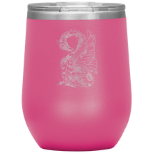 Load image into Gallery viewer, Tattoo Inspired Dragon Design 12oz Insulated Wine Tumbler, Laser Etched, Multi Colors, Shipping Included
