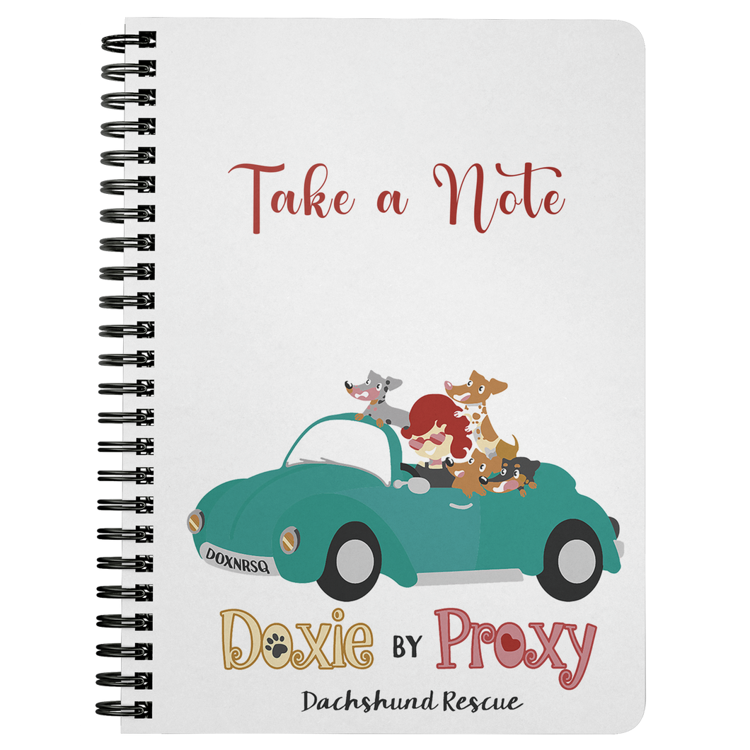 Doxie By Proxy Logo Spiral Notebook, Shipping Included