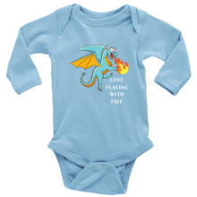Load image into Gallery viewer, Blue Dragon Love Playing With Fire Long Sleeve Bodysuit, Multi Colors, Free Shipping
