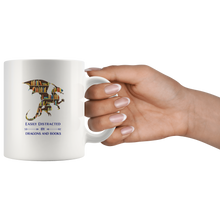 Load image into Gallery viewer, Easily Distracted by Dragons &amp; Books, 11oz &amp; 15oz Mug Options, Shipping Included
