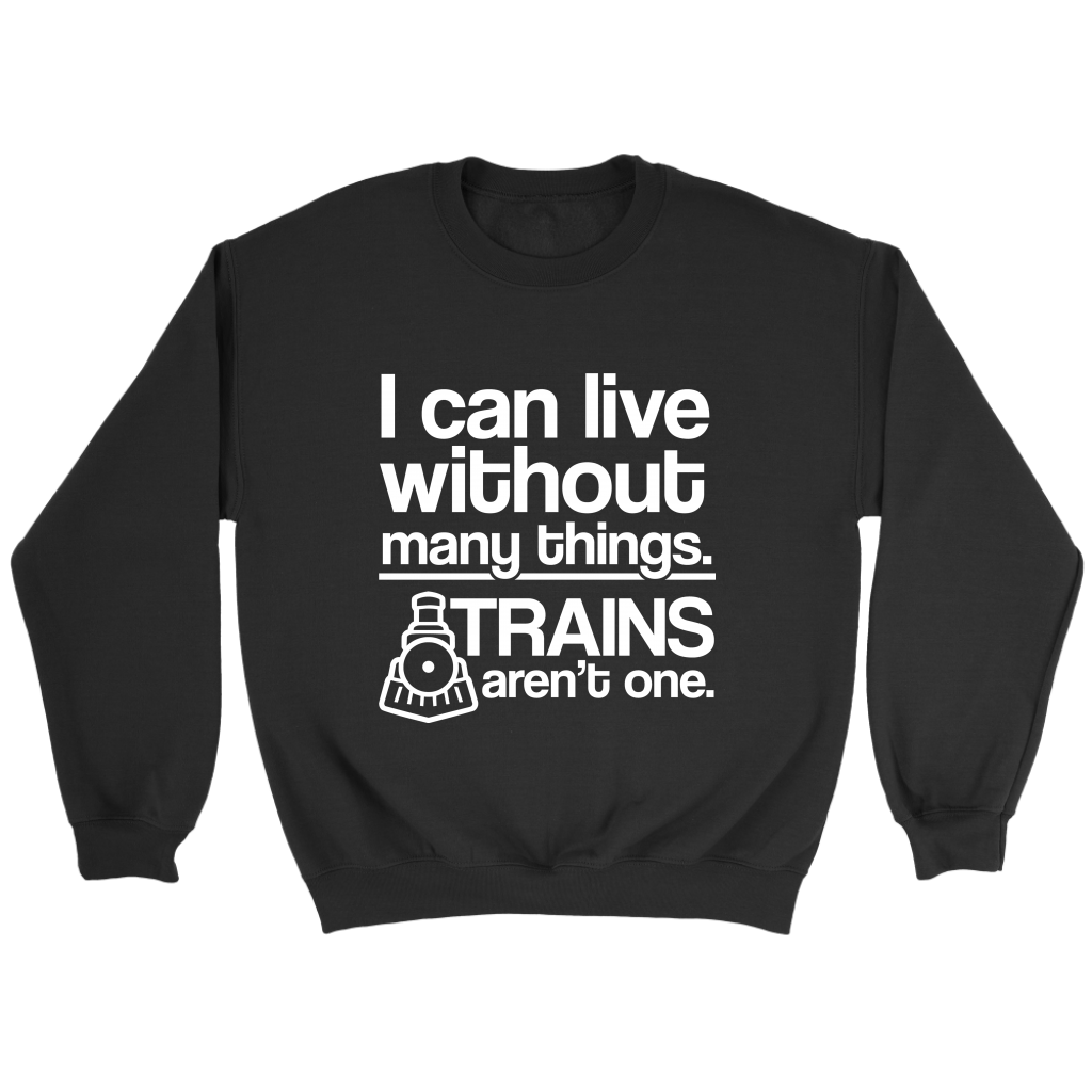 I Can Live Without Many Things Unisex Sweat Shirt Multi Colors Extended Sizes Shipping Included