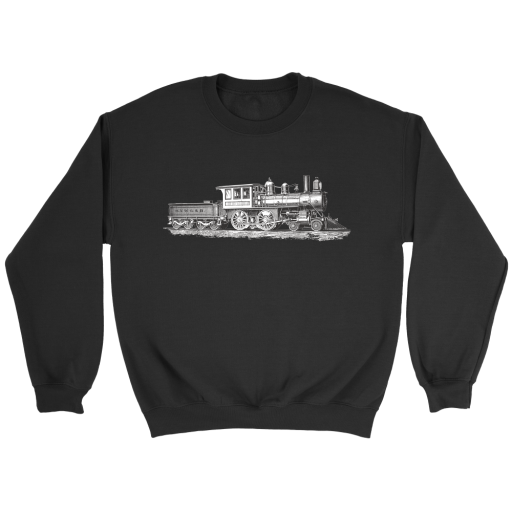 Vintage Locomotive Unisex Sweat Shirt Multi Color Extended Sizes Shipping Included