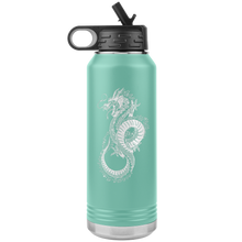 Load image into Gallery viewer, Chinese Art Dragon, 32oz Insulated Water Bottle, Multi Colors, Laser Etched, Shipping Included
