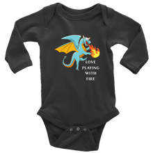 Load image into Gallery viewer, Blue Dragon Love Playing With Fire Long Sleeve Bodysuit, Multi Colors, Free Shipping
