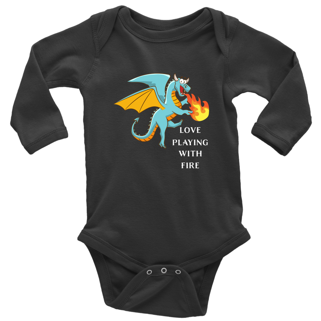 Blue Dragon Love Playing With Fire Long Sleeve Bodysuit, Multi Colors, Free Shipping