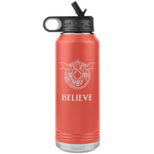 Load image into Gallery viewer, Dragon &quot;Believe&quot; 32oz Insulated Water Bottle, Laser Etched, Multi Colors, Shipping Included
