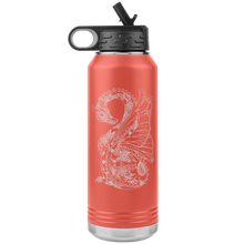Load image into Gallery viewer, Dragon Tattoo Inspired 32oz Insulated Water Bottle, Laser Etched, Multi Colors, Shipping Included
