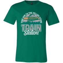 Load image into Gallery viewer, Take Him To Yellowstone Train Station Unisex/Mens T-Shirt, Multiple Colors, Extended Sizes, Shipping Included
