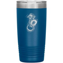 Load image into Gallery viewer, Chinese Art Dragon, 20oz Insulated Travel Tumbler, Laser Etched, Multi Colors, Shipping Included
