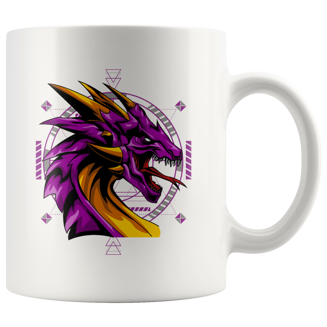 Bold Purple Dragon, 11oz & 15oz Mug Options, Free Shipping