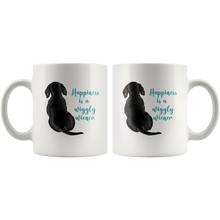 Load image into Gallery viewer, Doxie Happiness Mug - Black and Tan - 11 &amp; 15 oz - FREE SHIPPING
